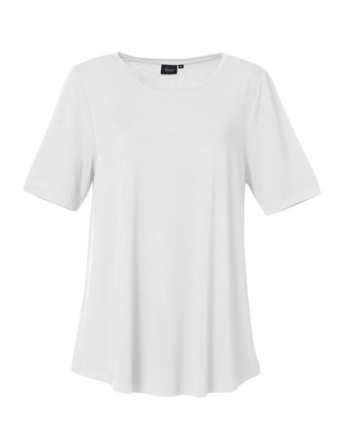 Damtopp i bambu vit st S